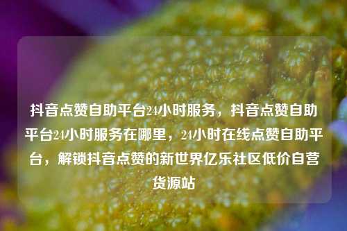 抖音点赞自助平台24小时服务，抖音点赞自助平台24小时服务在哪里，24小时在线点赞自助平台	，解锁抖音点赞的新世界亿乐社区低价自营货源站  第1张